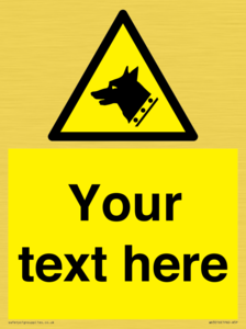 Custom Warning: Guard dog